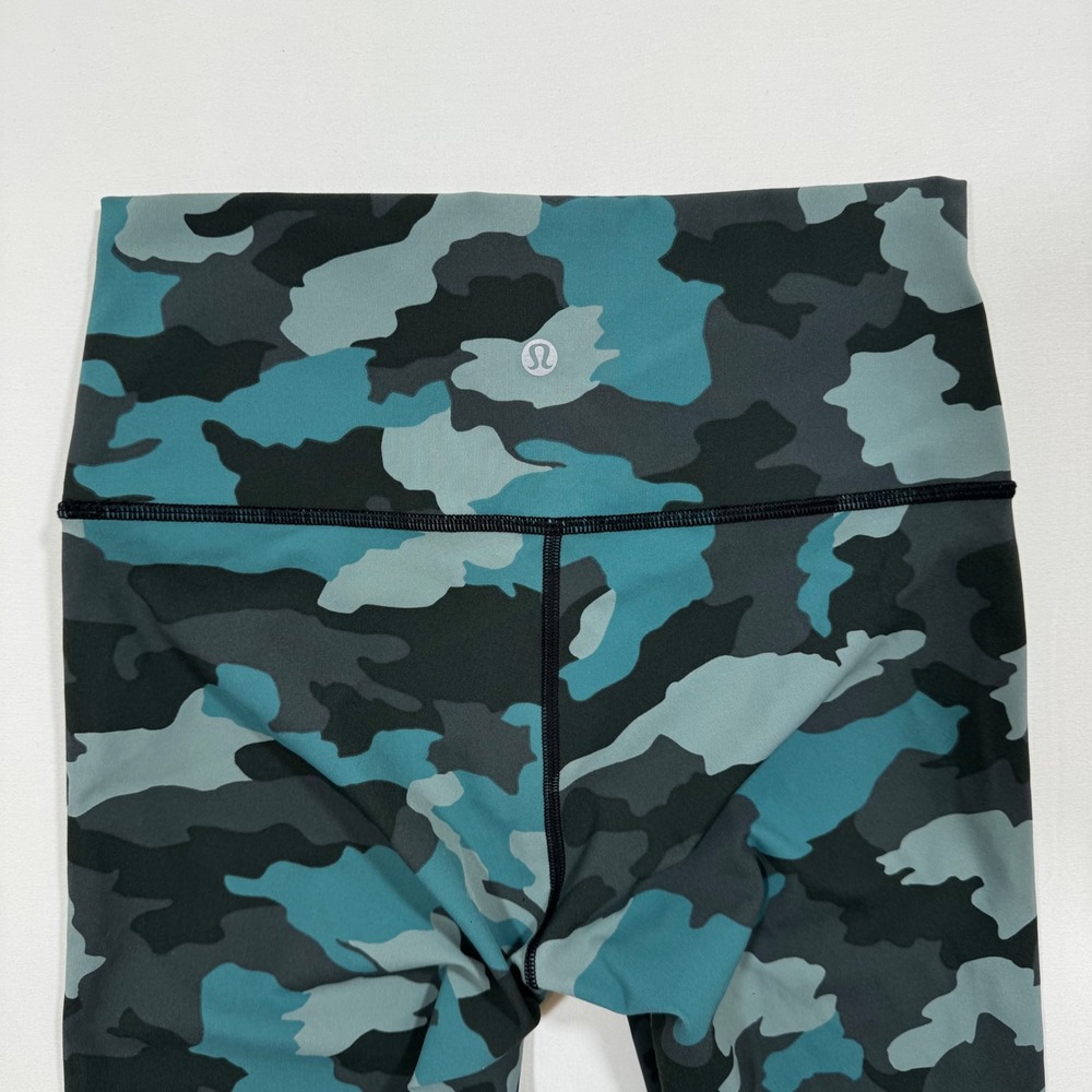 Lululemon Wunder Under High-Rise Tight 25" Teal Camo 6 Gym Yoga Athletic Workout - Picture 5 of 8